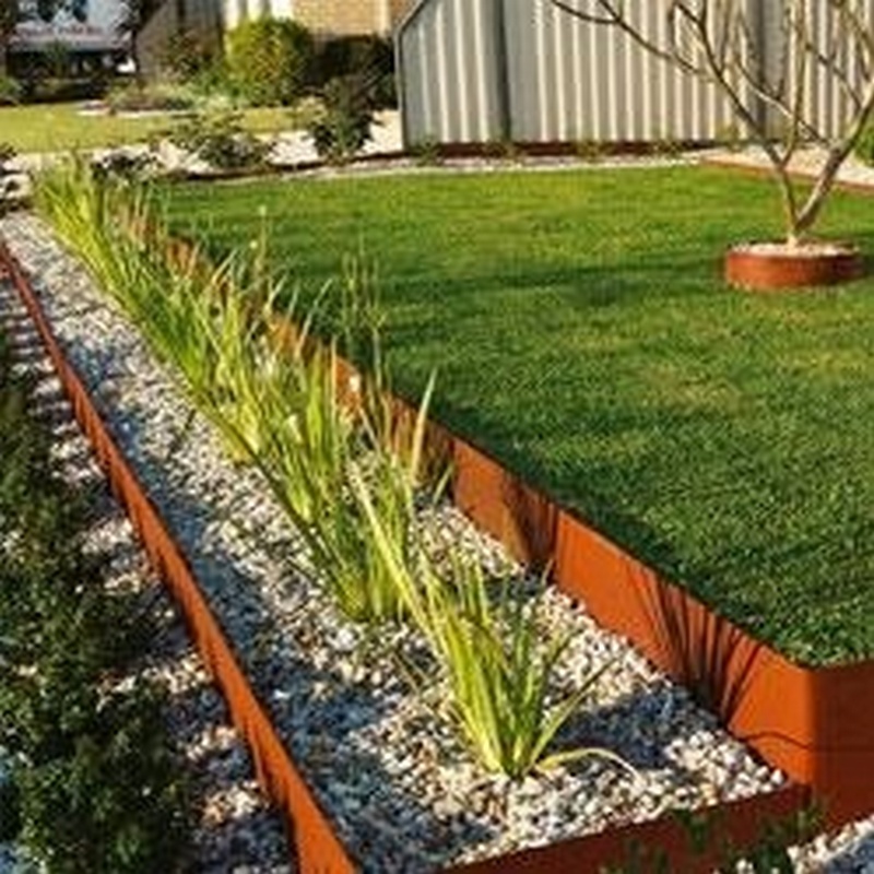 Corten Garden Edging Kitset System, Flexible Metal Garden Edging Uk