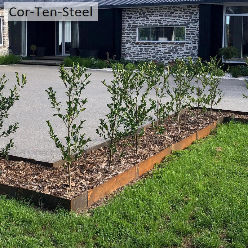 corten garden edge and peg system