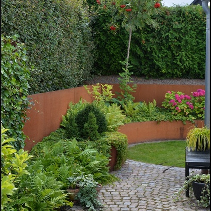 small reraced corten garden
