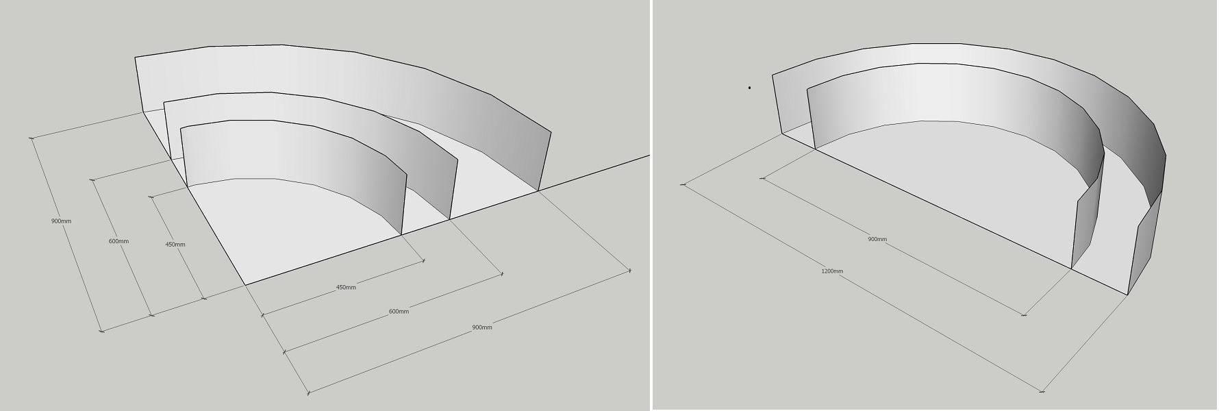 curved edging section layouts