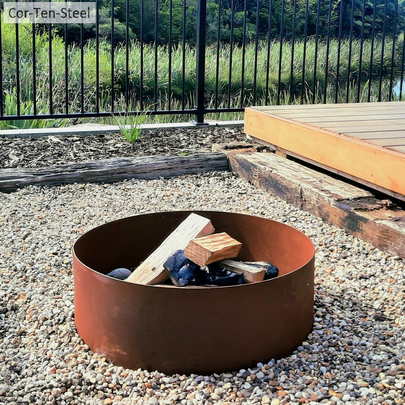 corten fire pit ring small