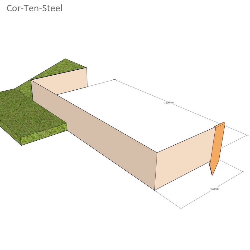 corten folded end step how to drawing