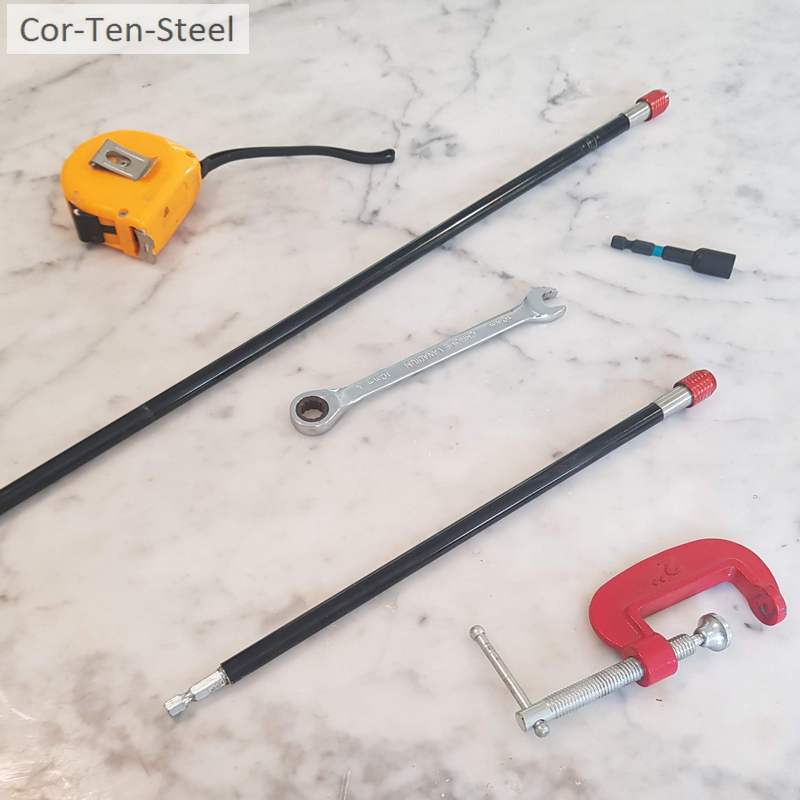corten retaining wall assembly tools