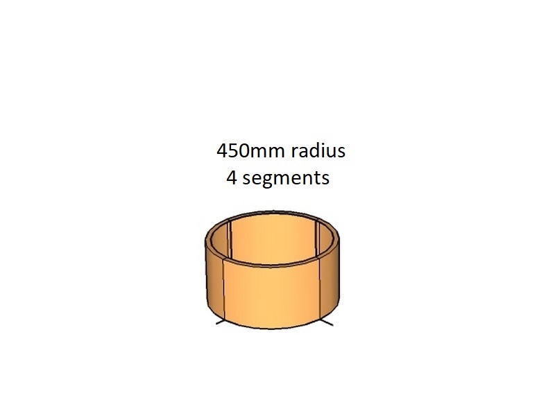 corten round planter 450mm radius