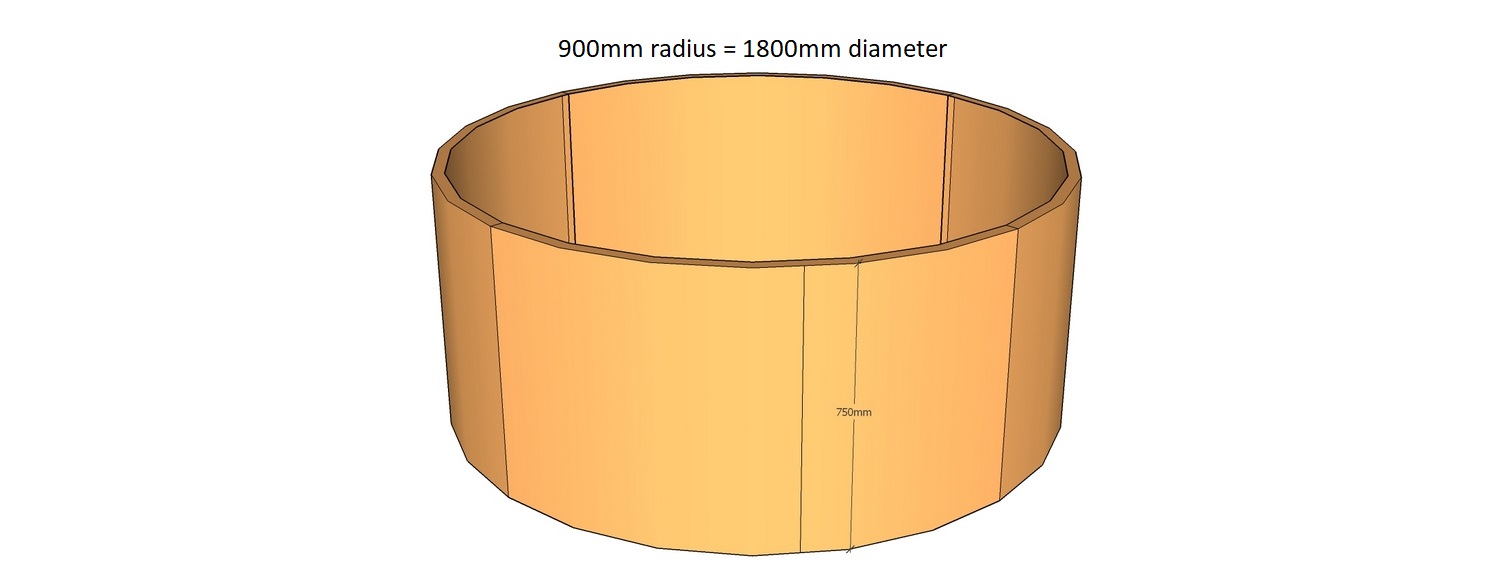 corten round planter 900mm radius x 750mm tall
